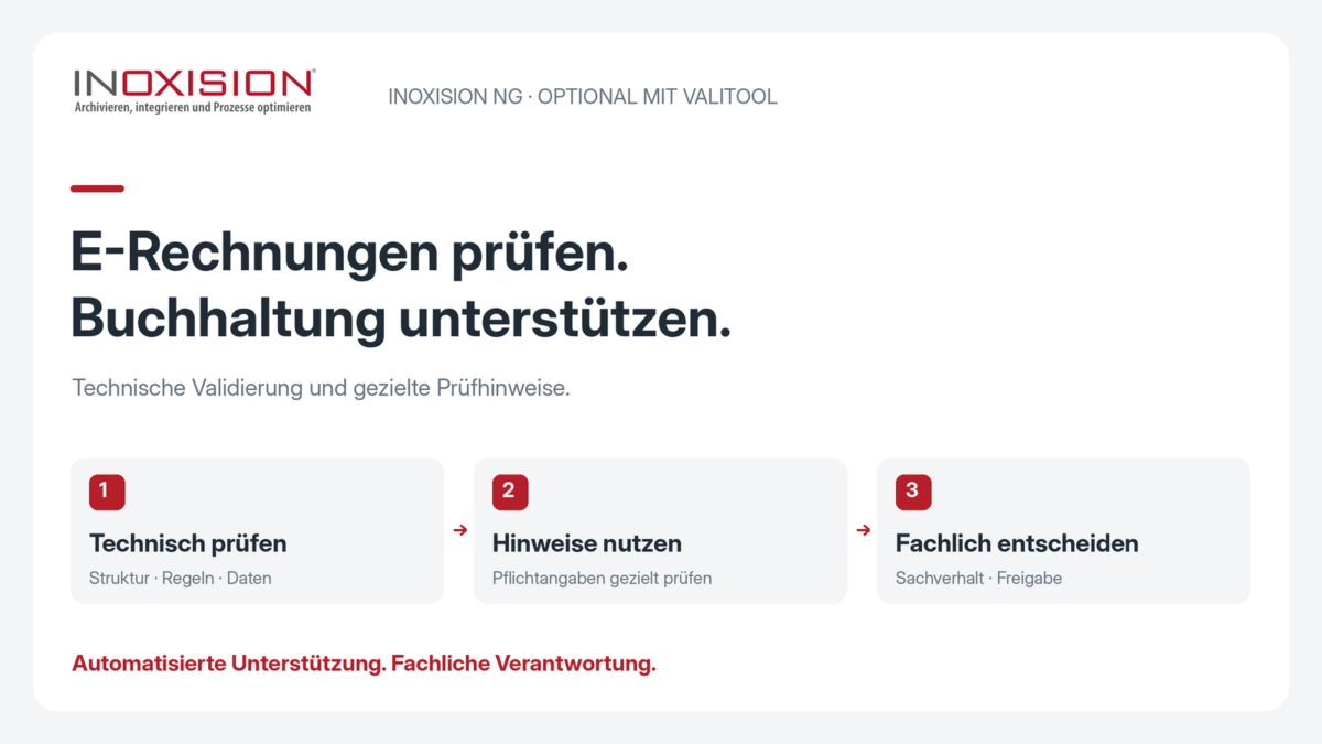 inoxision NG mit optionalem valitool: technische Prüfung, ergänzende Hinweise und fachliche Entscheidung.